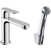 Смеситель для умывальника Hansgrohe Rebris S с ручным душем для биде и шлангом 160 см, хром 72215000