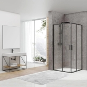 Душова кабіна Devit Art 2.0 FEN2140B 90х90 см профіль чорний матовий, прозоре скло (462770)