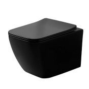 Унітаз підвісний Dusel CUBIS Black Matt DWHT10201030RB із сидінням Slim Soft-Close (DUS810302)