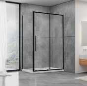 Душова кабіна Dusel DSL191B+DSL195B Black Matt 120x90x190 (DUS519129)