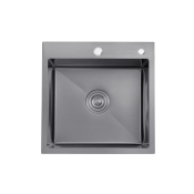 Кухонна мийка з нержавіючої сталі Kroner KRP PVD Schwarze-5050HM (CV022793)