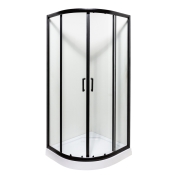 Душова кабіна MIRA black 90x90x205 дрібний піддон