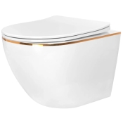 Підвісний унітаз Rea Carlo Mini Flat Gold Edge REA-C1222