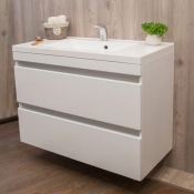 Тумба Fancy Marble Borneo 1000 з умивальником Lucia 1000, Borneo 1000 + 1310101