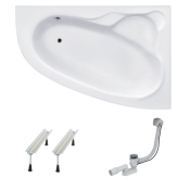 Ванна акрилова Koller Pool Nadine 150х100 P + сифон + ніжки NADINE150X100R+WBW0001+B70CМMA-57