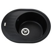 Гранітна мийка Globus Lux Arno чорний 620х500 9694900304195562