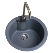 Гранітна мийка Globus Lux Orta серый металлик 485 9694900304195653