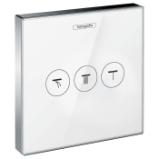SHOWERSELECT модуль із трьома запірними клапанами, скляний, білий/хром