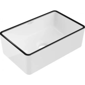 Умивальник MEXEN Nadia 36 WHITE BLACK EDGE накладний MEX-21613607