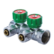 Коллектор вентильный с фитингом KOER KR.1122-2 1?x2 WAYS (KR2653)