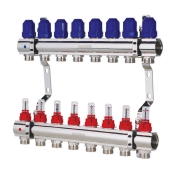 Коллекторный блок с расходомерами KOER KR.1110-08 1?x8 WAYS (KR2645)