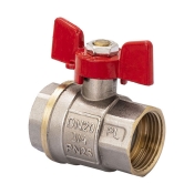 Кран шаровый Ferro PL 3/4" ГГБ art. 602 латунный шар FE0557