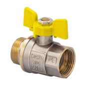 Кран шаровый Ferro PL 3/4" ГШБ ГАЗ art. 607 латунный шар FE0561