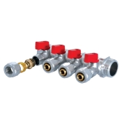 Коллектор с шаровыми кранами и фитингом KOER KR.1126-2 1?x2 WAYS (KR2838)