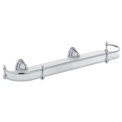 Полка стеклянная с ограничителем Zerix LR1507 LL1406