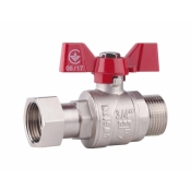 Кран шаровой с накидной гайкой SD Forte 1/2" ВН для воды прямой