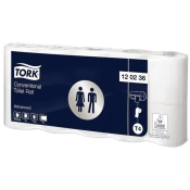 Туалетний 2-шаровий папір TORK, 100% целюлоза, 23 м, 184 листів, білизна 86% (TORK120236)