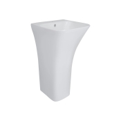 Раковина моноблок Qtap Crow 450x435x835 White без донного клапана (QT0511G315WN)