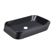 Раковина Qtap Scorpio 550х390х120 Matt black без донного клапана (QT14112243MBN)