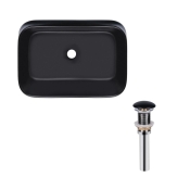 Раковина Qtap Scorpio 550х390х120 Matt black з донним клапаном PU03 (QT14112243MBN47298)