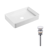 Раковина Qtap Tern 600x400x110 White с донным клапаном PU02 (QT17112174WN47303)