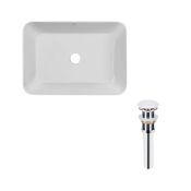 Раковина Qtap Virgo 490х350х110 White з донним клапаном PU02 (QT18112261WN47305)