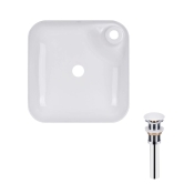 Раковина Qtap Stork 430x430x125 White з донним клапаном PU02 (QT15112194WN47318)