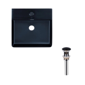 Раковина Qtap Nando LT 500х420х120 Matt black з донним клапаном PU03O (QT12112173SMBMBN47322)