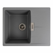 Гранітна мийка для кухні Platinum 6250 Zirkone матовий, сірий металік (PLA000040792)
