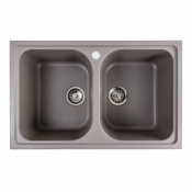 Гранитная мойка для кухни Platinum 7950 Equatoria матовая Дюна (PLA000040405)