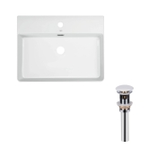 Раковина Qtap Nando LT 600х440х130 White з донним клапаном PU02O (QT12112173WN47326)