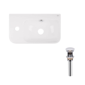 Раковина Qtap Tern 450х260х155 White з донним клапаном PU02O (QT17115117LWN47327)