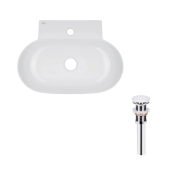 Раковина Qtap Cardinal 565х400х130 White з донним клапаном PU02 (QT0411K177WN47330)