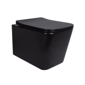 Унитаз подвесной Qtap Tern New Ultra Quiet с сиденьем Soft-Close Matt Black (QT17332303ASMB)