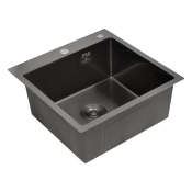 Кухонна мийка Kroner KRP Schwarze 4545HM PVD 3.0/1.0 мм (CV033856)