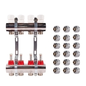 Комплект: Коллектор с расходомерами SD Plus SD235W 1" 10 выходов + SD Евроконус 3/4'' 16 х 2мм SD346 (SD235W1046321)