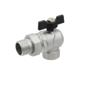 Кран шаровый Raftec BLACK DN20 ВН 3/4" бабочка DRBS2-U RAF67753