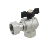 Кран угловой с накидной гайкой Raftec PN40 ВВ 3/4" бабочка DRBZ2 (RAF43597)