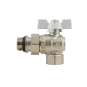 Кран угловой с американкой Raftec WHITE DN15 1/2" с антипротечкой бабочка WRBS-1 (RAF71760)