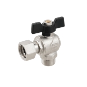Кран кутовий з накидною гайкою Raftec PN40 ВН 1/2" метелик DRBM1 (RAF83692)