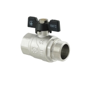 Кран шаровый Raftec BLACK PN20 НВ 3/4" бабочка DRB21 (RAF50230)