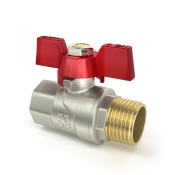 Кран шаровый Raftec RED PN40 НВ 1/2" бабочка CBB-011 (RAF51178)
