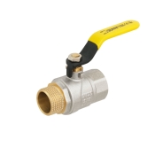 Кран шаровый Raftec YELLOW PN40 НВ 3/4" ручка GRH21 (RAF53741)