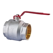 Кран шаровой KOER KR.214 - 4" FF ГГВ, ручка "рычаг" красная (KR4952)