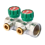 Коллектор вентильный с адаптером KOER KR.1127-2 - 1"x2 - 3/4 WAYS евроконус-плоскость (KR4946)