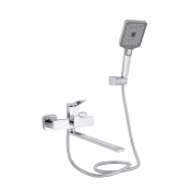 Змішувач для ванни з душовим гарнітуром Qtap Presto Chrome (QTPRE2601CRM45573)