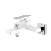 Змішувач для ванни з душовим гарнітуром Qtap Gemini Chrome/White (QTGEM259CRW45683)