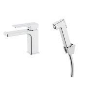Смеситель для раковины с гигиеническим душем Qtap Gemini Chrome (QTGEM272CRM45689)