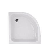 Душовий піддон LIDZ Kapielka ST 80x80х26 см, напівкруглий з панеллю, діаметр зливу 52 мм LKAST808026