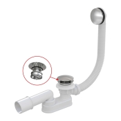 Сифон для ванни Alcaplast Click-Clack 57 см, хром (A507CKM)